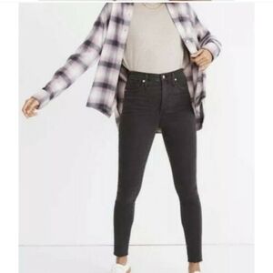 Madewell 11" High Rise Skinny Faded Black Jeans - Size 30 Tall